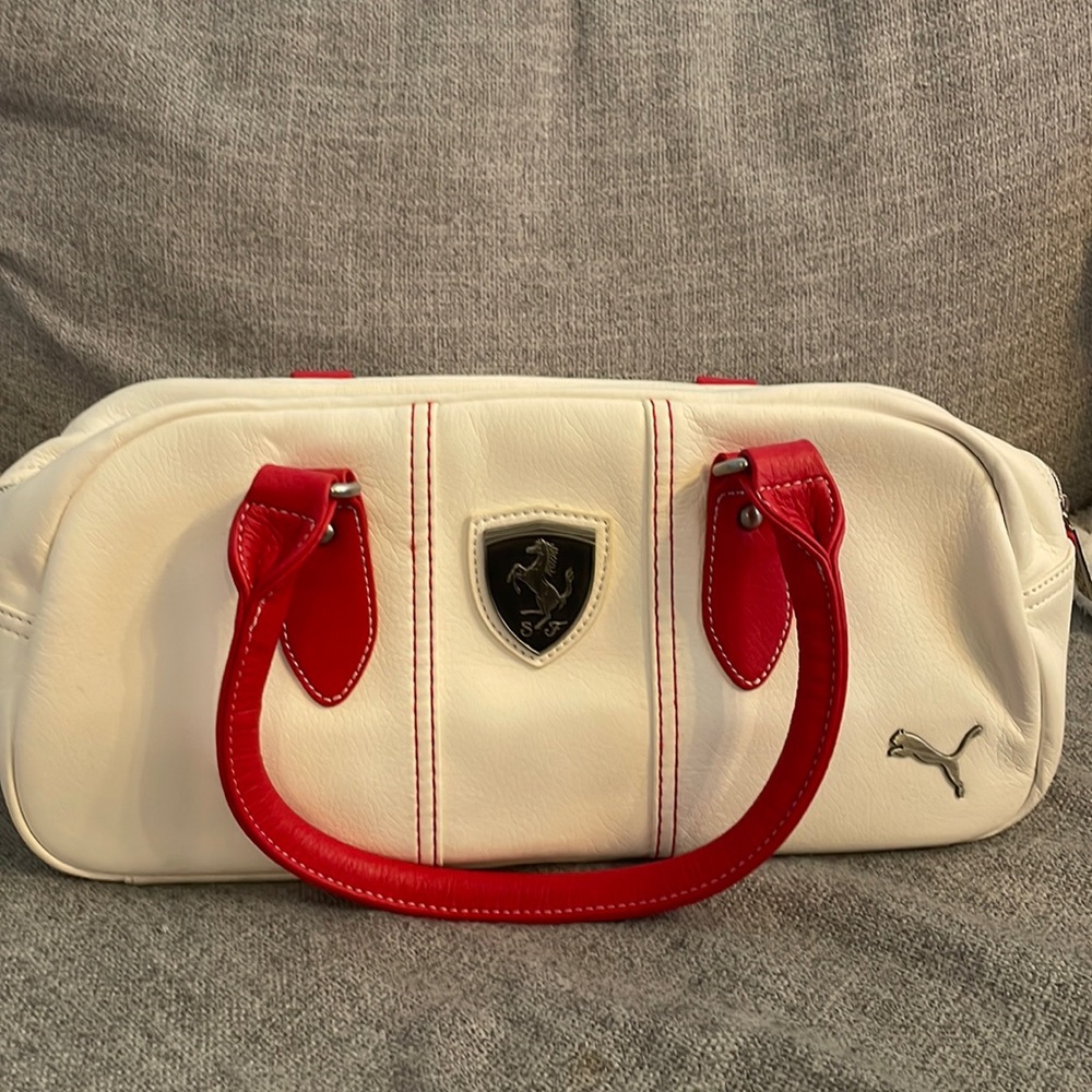 Women’s White and Red Puma Ferrari Handbag